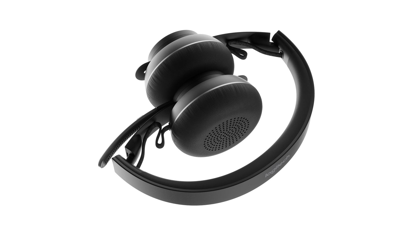 Logitech Headset Zone Wireless (UC version) ANC 2.0 USB BT graphite  USB-A-Empfänger, USB-C-Adapter,