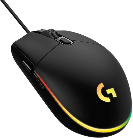 Logitech Mouse G203 Gaming black Corded