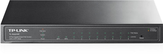 TP-LINK Switch SG2210P 8xGBit/2xSFP Managed PoE+ (53W)