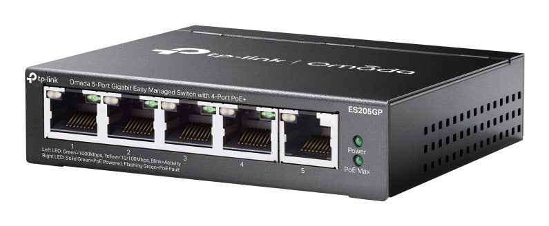 TP-LINK Switch Omada ES205GP 5xGBit 4xPoE+ Managed