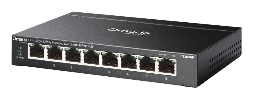 TP-LINK Switch Omada ES208GP 8xGBit PoE+ Managed