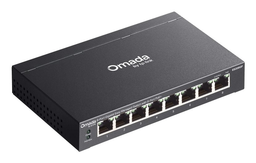 TP-LINK Switch Omada ES208GP 8xGBit PoE+ Managed