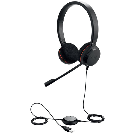 Jabra Headset Evolve 20 UC Stereo USB-A Zertifiziert für Skype für Unternehmen